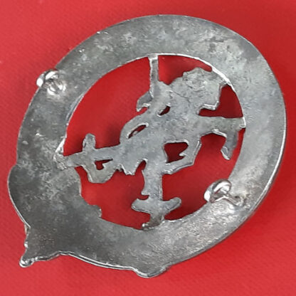 The Queen's Own Lowland Yeomanry - Piper's White Metal Cap Badge. - Image 2