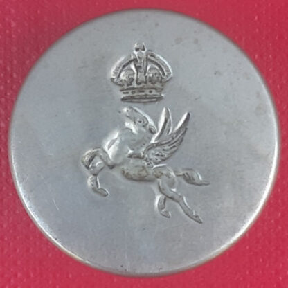 TransJordan Frontier Force - King's Crown 23mm White Metal Button.