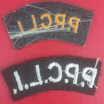 (Canada) 2 x Princess Patricia's Canadian Light Infantry - Cloth Shoulder Titles. - Image 2