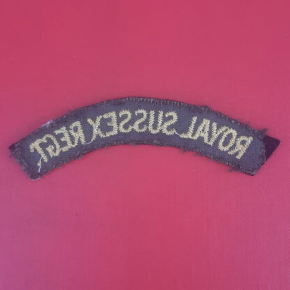 The Royal Sussex Regiment - Cloth Shoulder Title. - Image 2