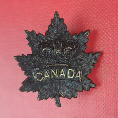 (Canada) Canadian Militia - Queen Victoria's Crown Officer Quality Collar Badge.