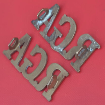 Royal Garrison Artillery - Gilding Metal Shoulder Titles. - Image 2