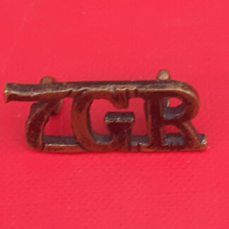 7th Gurkha Rifles - Blackened Brass Shoulder Title.