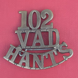 102nd Voluntary Aid Detachment Hampshire - Gilding Metal Shoulder Title.