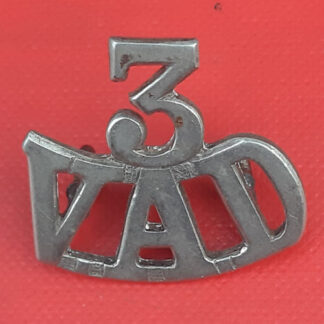 ( Australia) 3rd Voluntary Aid Detachment - White Metal Shoulder Title.