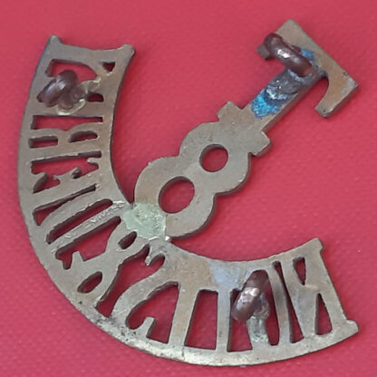 8th Territorial Battalion The Sherwood Foresters - Gilding Metal Shoulder Title. - Image 2