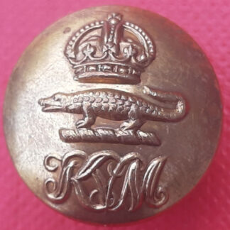 Jamaica Kingston Volunteer Militia - King's Crown 18mm Brass Button.