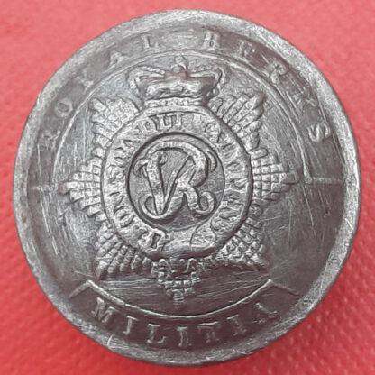 Royal Berkshire Militia - Queen Victoria's Crown 24mm Pewter Button.