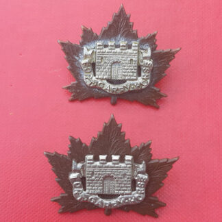 (Canada) Fort Garry Horse - Bi Metal Collar Badges.