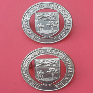 (Canada) The Prince Edward Island Highlanders - White Metal Collar Badges