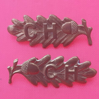 (Canada) The Calgary Highlanders - Gilding Metal Collar Badges.