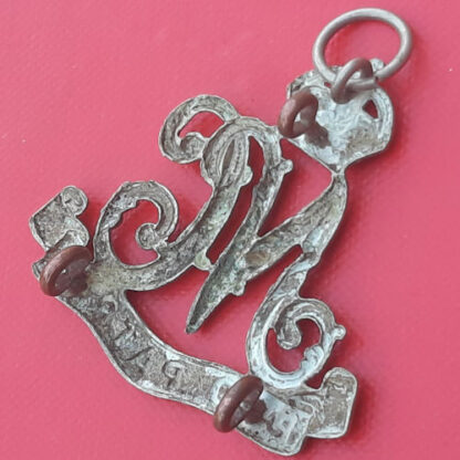 (South Africa) Natal Carabiniers - King's Crown White Metal Slouch Hat Badge. - Image 2