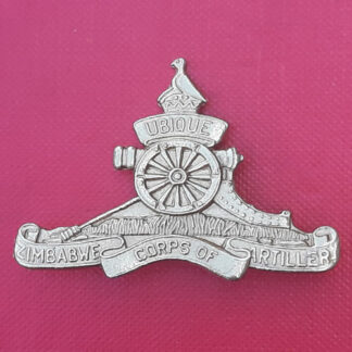 Zimbabwe Corps Of Artillery - Gilding Metal Cap Badge.