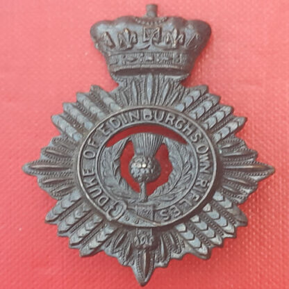 (South Africa) The Duke Of Edinburgh's Own Rifles - Gilding Metal Cap Badge.