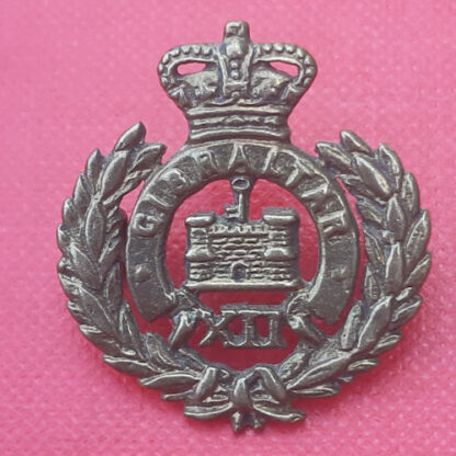 The Suffolk Regiment -  Queen Victoria's Crown Officer's Collar Badge.