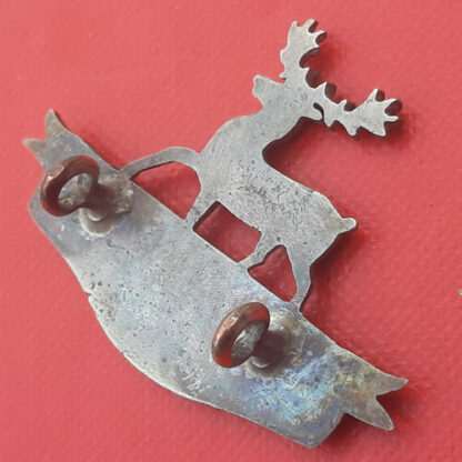 4th (Hunts) Volunteer Battalion The Bedfordhire Regiment - White Metal Collar Badge. - Image 2