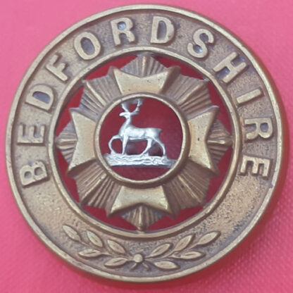 The Bedfordshire Regiment - Bi Metal Helmet Plate Centre.