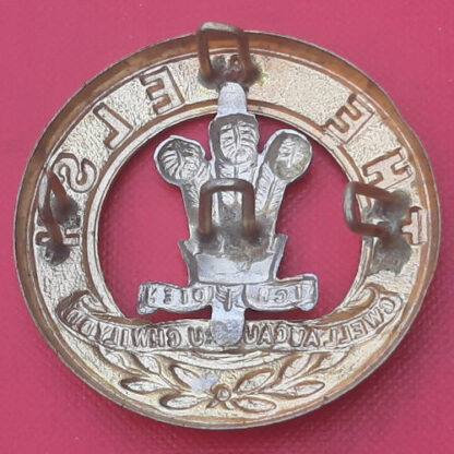 The Welsh Regiment - Bi Metal Helmet Plate Centre. - Image 2