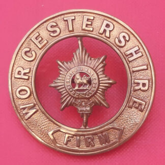 The Worcestershire Regiment - Gilding Metal Helmet Plate Centre.