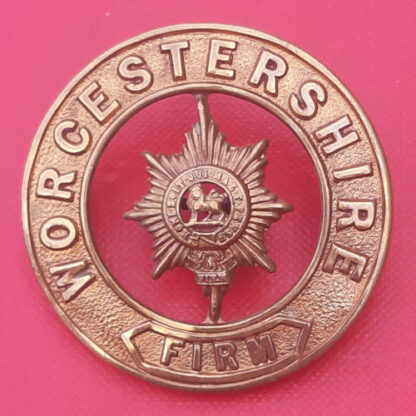 The Worcestershire Regiment - Gilding Metal Helmet Plate Centre.