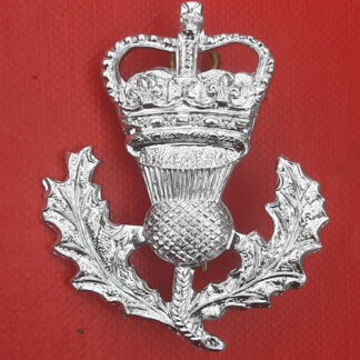 The Queen's Own Highlanders - Silver Anodised Sporran Badge.