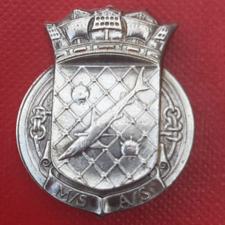 Royal Navy Patrol Service Minesweeper & Anti Submarine - WW2 1st Issue Silver Pin Backed Sleeve Badge