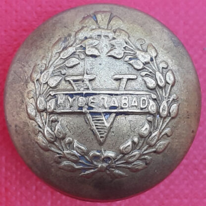 (India) 5th Hyderabad Infantry -  23mm Brass Button.