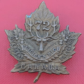 (Canada) 72nd Infantry Battalion Seaforth Highlanders - Gilding Metal Collar Badge.