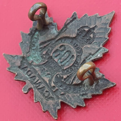 (Canada) 106th Infantry Battalion Nova Scotia Rifles - King's Crown Gilding Metal Collar Badge. - Image 2