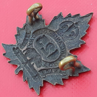 (Canada) 125th Infantry Battalion Ontario - King's Crown Gilding Metal Collar Badge. - Image 2