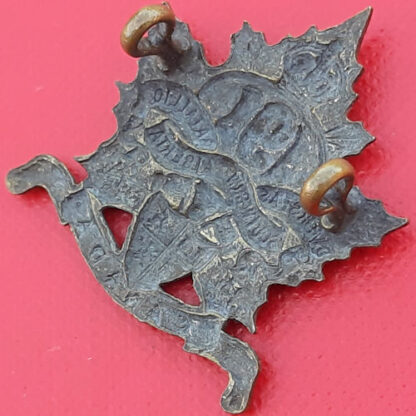 (Canada) 191st Infantry Battalion Southern Alberta - King's Crown Gilding Metal Collar Badge. - Image 2