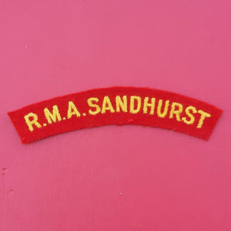 The Royal Military Academy Sandhurst - Woven Cloth Shoulder Title.
