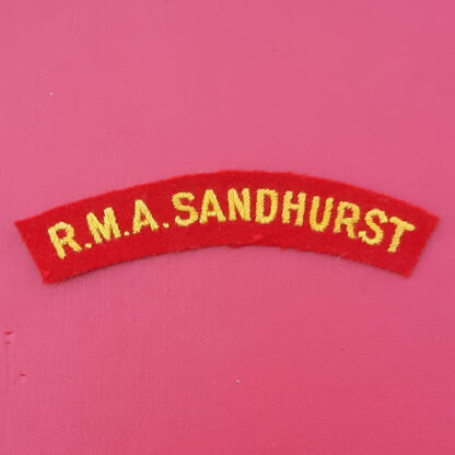 The Royal Military Academy Sandhurst - Woven Cloth Shoulder Title.