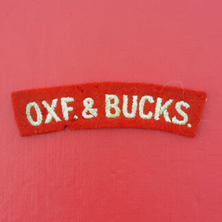 The Oxfordshire & Buckinghamshire Regiment - Woven Cloth Shoulder Title.