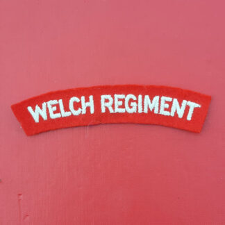 The Welsh Regiment - Woven Cloth Shoulder Title.