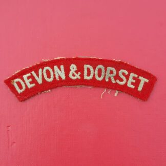 The Devon & Dorset Regiment - Woven Cloth Shoulder Title.