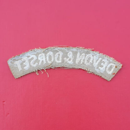 The Devon & Dorset Regiment - Woven Cloth Shoulder Title. - Image 2