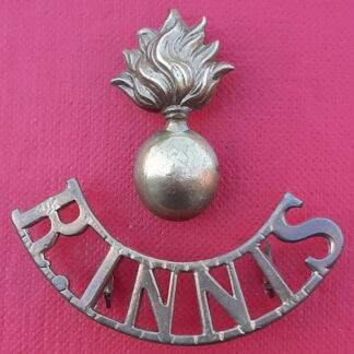 The Royal Inniskilling Fusiliers - Gilding Metal Shoulder Title.