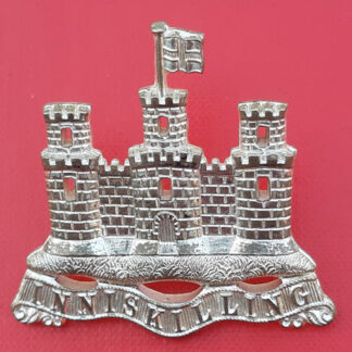 The Royal Inniskilling Fusiliers - Piper's Silver Plate Cap Badge.