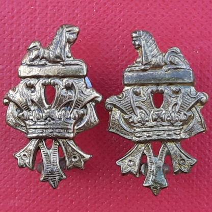 The Royal Irish Fusiliers - Gilding Metal Collar Badges.