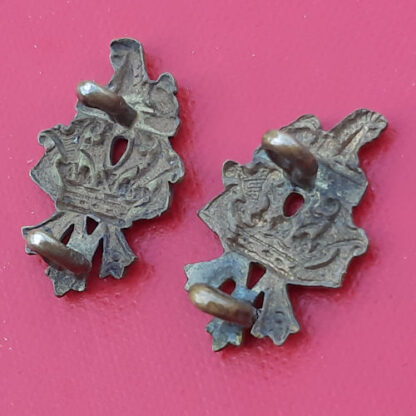 The Royal Irish Fusiliers - Gilding Metal Collar Badges. - Image 2