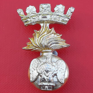 The Royal Irish Fusiliers - Gold & Silver Anodised Collar Badge.