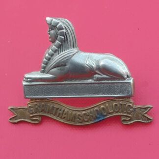 Grantham School O.T.C - Bi Metal Cap Badge.