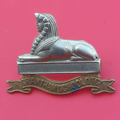 Grantham School O.T.C - Bi Metal Cap Badge.