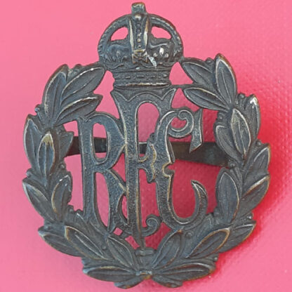 The Royal Flying Corps - King's Crown Officer's Bronzed Cap Badge.
