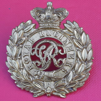 Royal Engineers - Queen Victoria's Crown Gilding Metal Cap Badge.