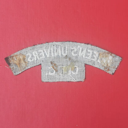 Queen's University Belfast O.T.C - Woven Cloth Shoulder Title. - Image 2