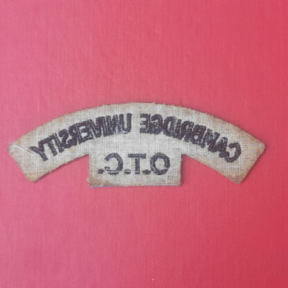 Cambridge University O.T.C - Woven Cloth Shoulder Title. - Image 2