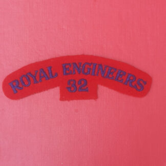 32nd Royal Engineers - Woven Cloth Shoulder Title.
