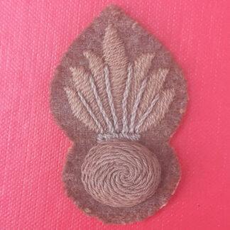 The Royal Engineers - Officer's Cloth Grenade Cap Badge.